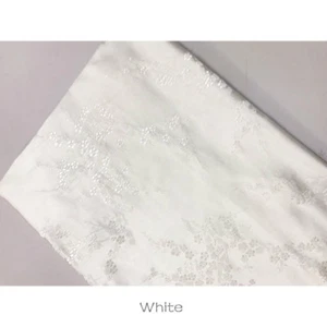 Chinese Damask Fabric Plum Blossom Faux Silk Jacquard Brocade Cloth Soft Costume - Picture 1 of 31