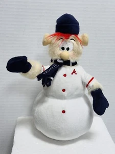 Atlanta Braves Blooper Snowman Plush Toy 9” Holiday - Picture 1 of 12