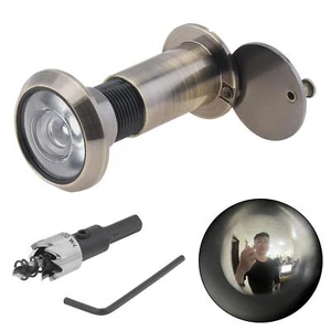 200 Degree Door Viewers HD Optical Glass Lens Security Peek Peep Holes - Picture 1 of 12