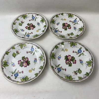 "Lote de 4 platos Andrea by Sadek Winterthur 8"" florales usados" Foto 1 de 4