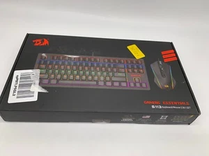 Redragon S113 Gaming Keyboard Mouse Combo Wired Mechanical LED RGB Rainbow - Picture 1 of 3