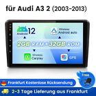9'' 2+32GB GPS Android 12 Autoradio Navi CarPlay BT Fr Audi A3 S3 RS3 2003-2013