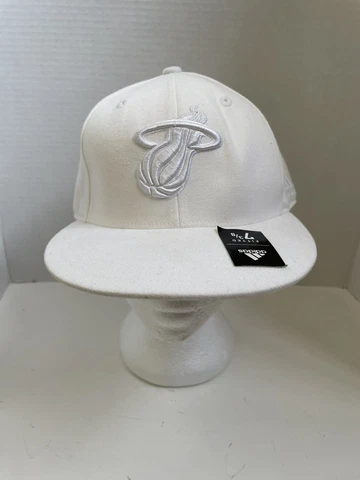 Vintage Miami Heat NBA Fitted Hat Adidas 7 3/8 inches New From Lids with Bag S3 Cover
