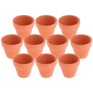 10 Pcs Succulent Flower Pot Miniature Terracotta Pots Pottery Flowers Plants - Picture 1 of 12
