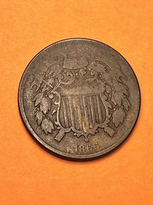 1866 2c Two Cent Piece - Image 1 of 2