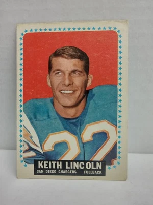 1964 Topps #164 Keith Lincoln VG Cond. San Diego Chargers - Image 1 of 2