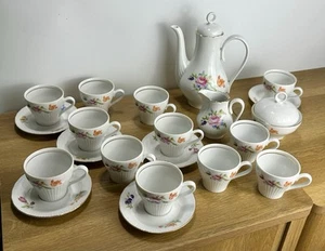 Jlmenau Graf Von Henneberg Complete Tea Set For 6 Pot Creamer Sugar Cups Saucers - Picture 1 of 15