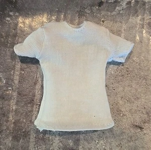Mezco One:12 Biker Gomez White Short Sleeve Shirt 1/12 Scale Fodder - Imagen 1 de 2