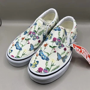 Vans klassische Slipper Schmetterling Blumenmuster weiß Damenschuhe 5 Jugendliche 3,5 - Bild 1 von 12