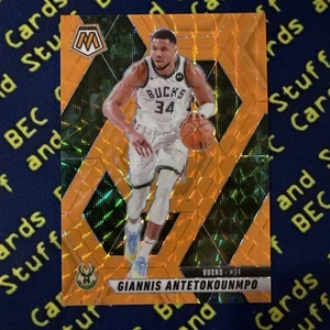 2024-25 Mosaic Giannis Antetokounmpo #13 Fluorescent Orange /25 - Picture 1 of 10