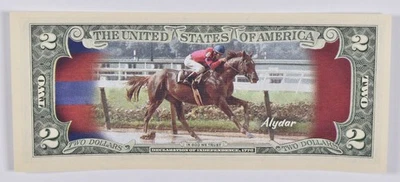 2017 $2 Colorized US Note Race Horse - Alydar Custom Printed FRN *0988 - Image 1 of 3