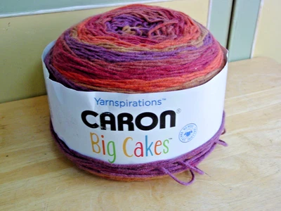 Caron Yarnspirations Big Cakes Yarn Approx. 603 Yds Cranberry Crisp NOS Lot #2 - Image 1 of 4