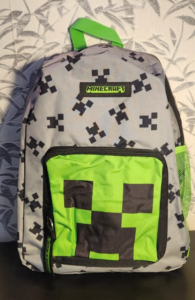 Minecraft Creeper Rucksack Tasche Kinderrucksack Reise Schule Schultertaschen Primark - Bild 1 von 4