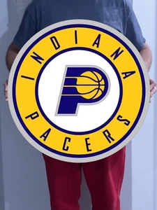 NBA Indiana Pacers Logo Holzschild 18" Wanddeko Handarbeit Laser ausgeschnitten - Bild 1 von 2