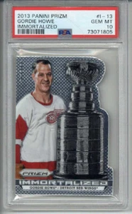 2013 PANINI PRIZM IMMORTALIZED #I-13 GORDIE HOWE CARD RED WINGS PSA 10 LOW POP 4 - Picture 1 of 2