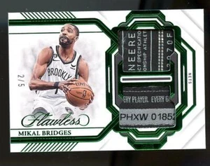 2022-23 makellos Mikal Bridges Dual Patches Smaragd #2/5 WÄSCHEETIKETT - Bild 1 von 1