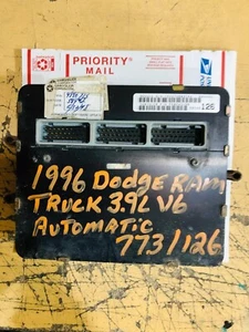 1996 96 Dodge Ram Truck 3.9L V6 AT ECU ECM PCM Engine Computer 4886773 56040126 - Picture 1 of 4