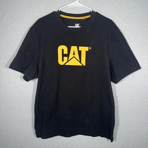 Caterpillar Shirt Mens XL Black Short Sleeve Cotton Casual Work Tee CAT - Picture 1 of 7