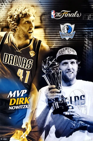 Dirk Nowitzki Dallas Mavericks 2011 NBA Playoffs MVP Championship 22x34 POSTER Cover