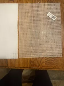 7 Mesh Plastic Canvas, Lot of 9 Sheets 10 1/2" x 13 1/2" Clear Crafting - Picture 1 of 1