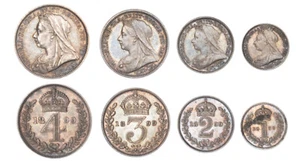 1899 Queen Victoria Maundy set, Spink 3943, Comes with Dated Leather Case! - Picture 1 of 3