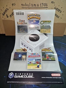MARIO SMASH FOOTBALL POSTER PUBBLICITARIO NINTENDO GAMECUBE PAL ITA🇮🇹 MINT NEW - Picture 1 of 8