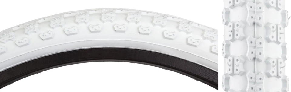 16 x 1.75 MX3 Youth BMX Bicycle Bike Tires Tire White Set of 2 New - Image 1 of 1