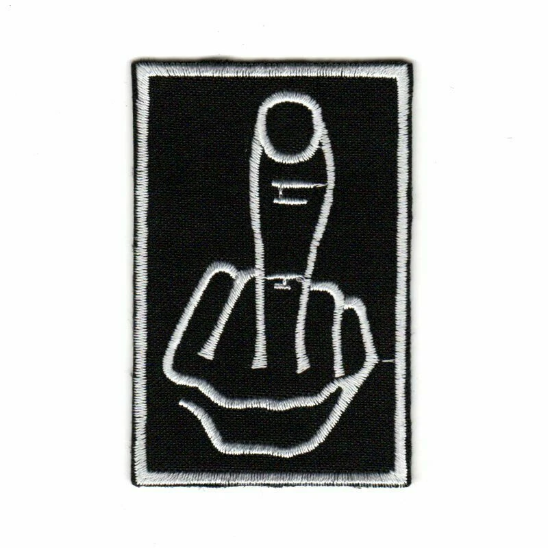 Middle Finger Patch - Funny Flip Off Rock Metal Biker Motorcycle - Image 1 of 1