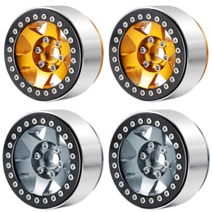 Juego de llantas Beadlock de aluminio de 4 piezas de 2,2 pulgadas para 1/10 RC Crawler Wraith SCX10 - Imagen 1 de 14