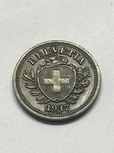 1937-B Switzerland 1 Rappen AU+ #11443 - Picture 1 of 1