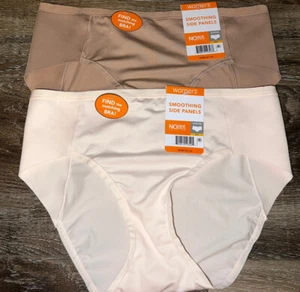 Warner's ~ Womens Hipster Underwear Panties Polyester Side Panels 2-Pair ~ S/5 - Picture 1 of 3