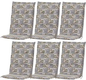 6x Edition High-Back Garden Chair 120x48 Seat Cushion Mosaic - Picture 1 of 6