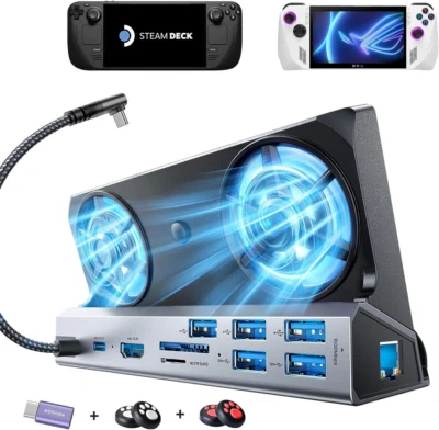 LISEN Docking Station for Asus Rog Ally Turbo 30W Mode & Steam Deck,13-in-1 S... - Image 1 of 4
