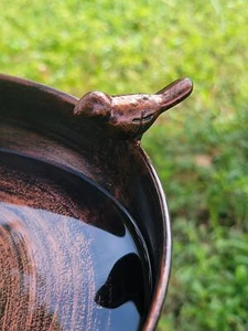 Outdoor Garden Bird Bath Metal Bird Baths Cast Iron Birdbath with Metal Stake Ta - Picture 1 of 9