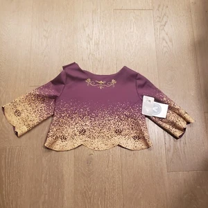 Princess Jasmine Girls T-Shirt Top Large Burgundy Costume Halloween Outfit F3b - Picture 1 of 14