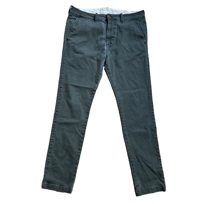 HOLLISTER Skinny Pants 34x32 Vintage Y2k Streetwear Fade Green Slim Chino 34x30 - Image 1 of 4