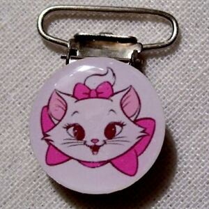 Nipple clip, resin cabochon, MARIE CAT HEAD **20 or 25mm ** CR083