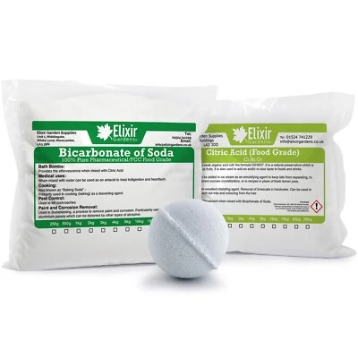 ELIXIR GARDENS Bath Bomb Cosmetics Kit | Citric Acid & Bicarb | Kids Crafts, Gifting, Bath Time