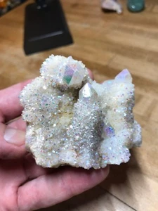 Pearl Opal Angel Spirit Aura Quartz Gemstone Small Size Cluster Specimen 003 - Picture 1 of 12