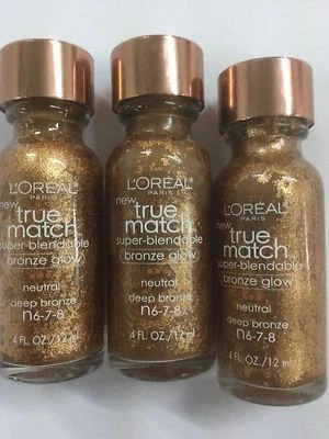 3 X L'OREAL True Match Super-Blendable Bronze Glow Neutral Deep Bronze n 6-7-8 . - Image 1 of 4