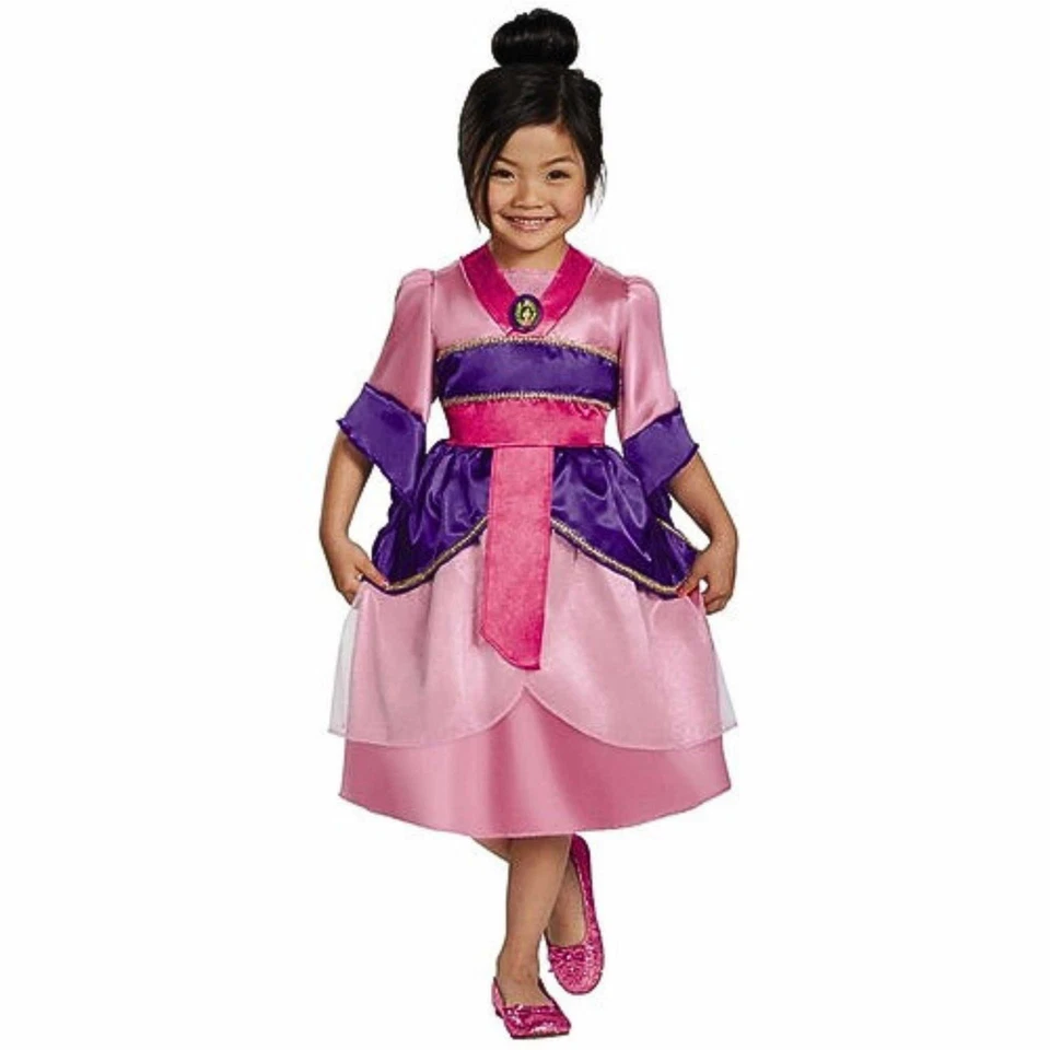 Mulan Sparkle Classic Girls Halloween Costume Sm New Disney Dress Pink 75092 - Image 1 of 1