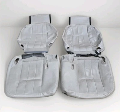 OEM Ford Crown Victoria Leather LX Split Bench Stone Seat Covers Grand Marquis - Image 1 of 4