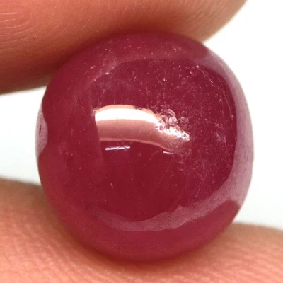 11.75 CT. Heated Red Ruby Madagascar Oval Cabochon 10 x 11 mm. - Image 1 of 4