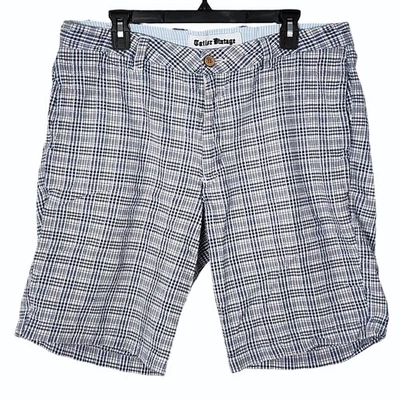 Tailor Vintage Plaid Seersucker Chino Shorts Size 36 Cotton Casual Summer Beach - Image 1 of 4
