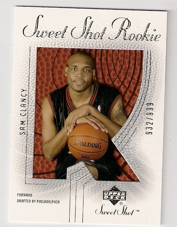 2002-03 UD SWEET SHOT  #95  SAM CLANCY RC (76ers) #932/999 - Image 1 of 1