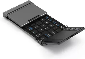 iClever Tastatur Faltbar Bluetooth USB Touchpad IC-BK08 Schwarz - Bild 1 von 8