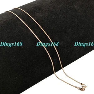 18K Rose Gold Filled Hypo-Allergenic Italian 18 inch x 1mm Snake Necklace C1161 - Picture 1 of 3