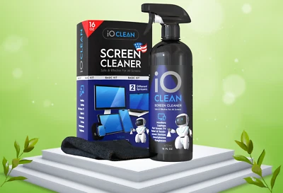 Bildschirmreiniger Spray - Elektronischer Gerätereiniger, Flüssigkeitsset, 16oz mit Tuch & - Bild 1 von 4