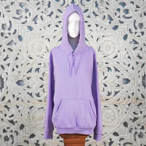 H&M Lavender Hoodie Women’s Small Relaxed Fit Pullover Sweatshirt Cotton Blend - Picture 1 of 11