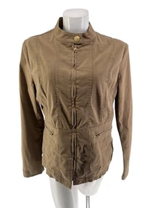 Chaqueta de mujer ESCADA SPORT bronceada bolsillos con cremallera talla 42 EE. UU. mediana - Imagen 1 de 10